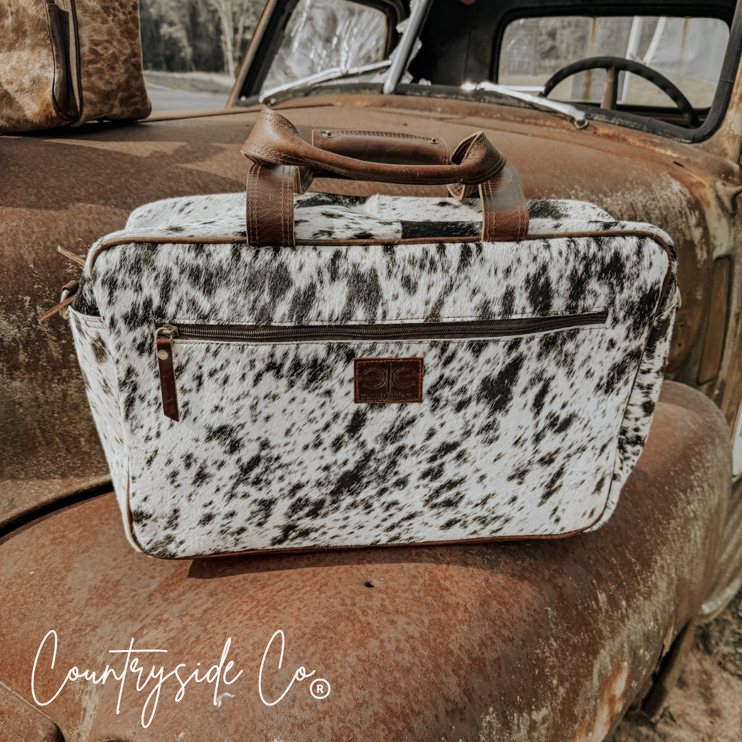 Saddlemen Carry All Cowhide Duffle Travel Bag by Countryside Co.