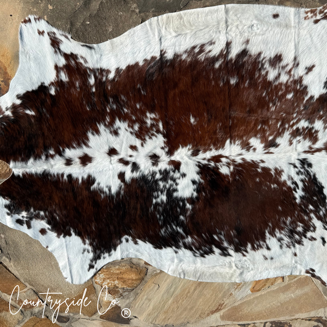 Tri-Color Hair On Cowhide Rug