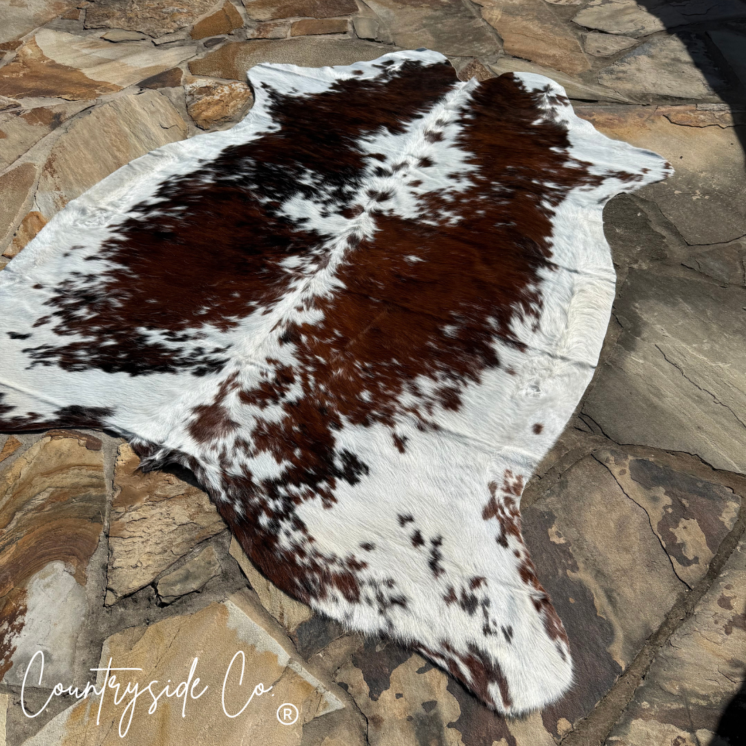 Tri-Color Hair On Cowhide Rug