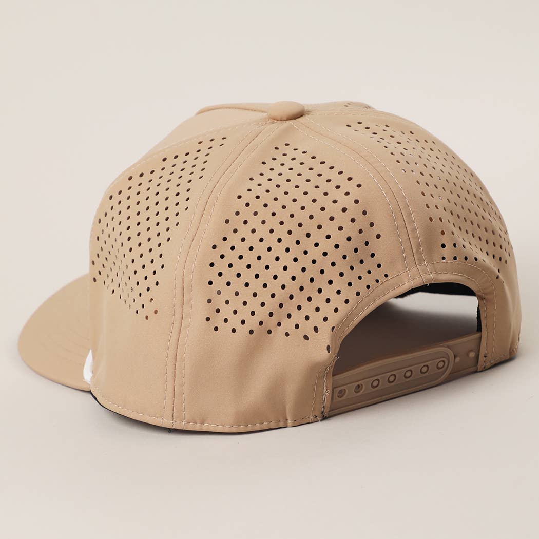 Howdy Embroidered Premium Materials Rope Strap Trucker Hat: BLACK/BEIGE / One Size