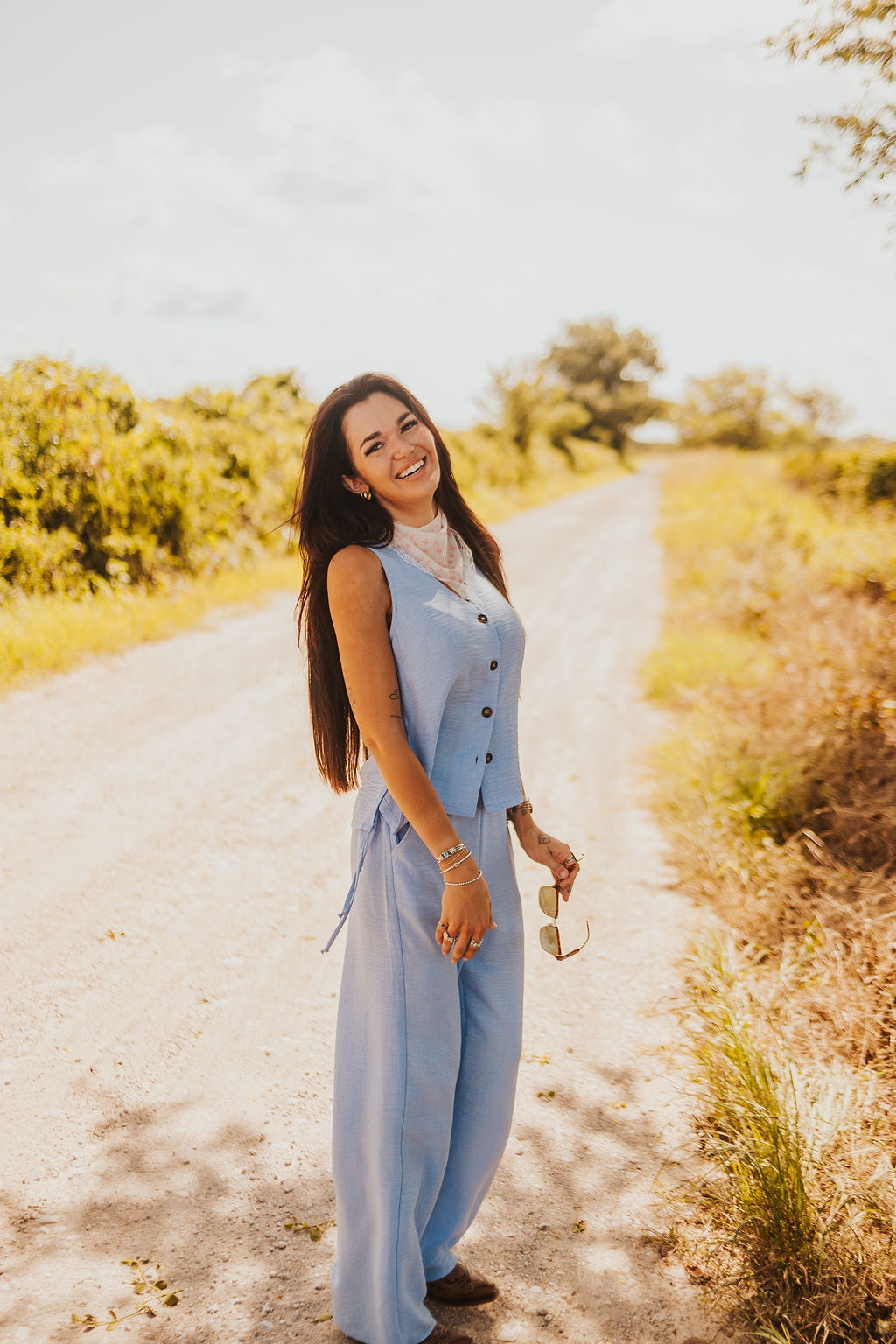 The Rio Linen Set in Blue