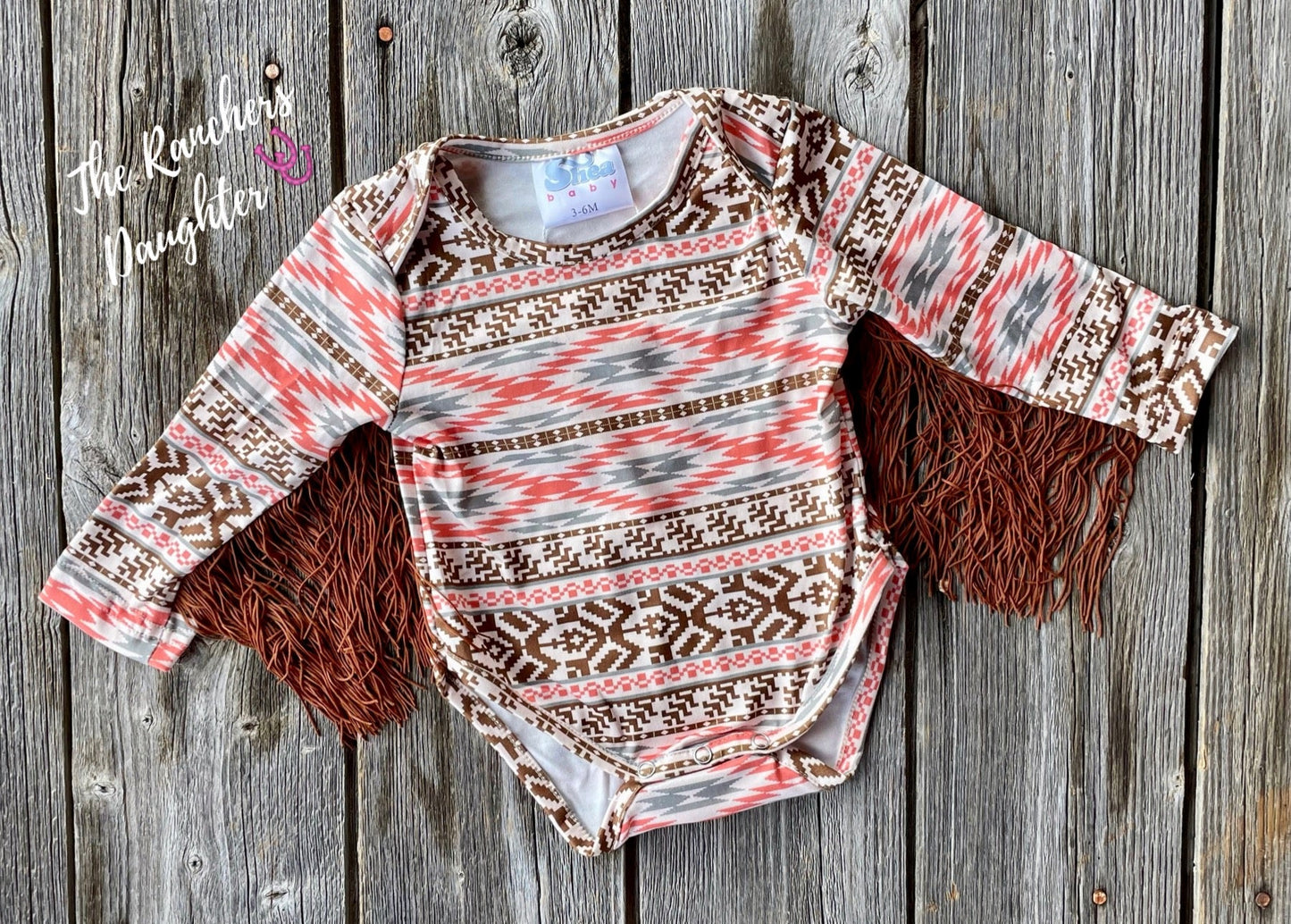 Shea Baby Brown Aztec Onesie