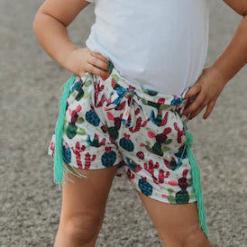 Shea Baby Cactus Fringe Shorts