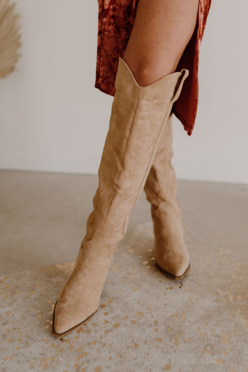 The Out West Suede Tall Cowboy Boot