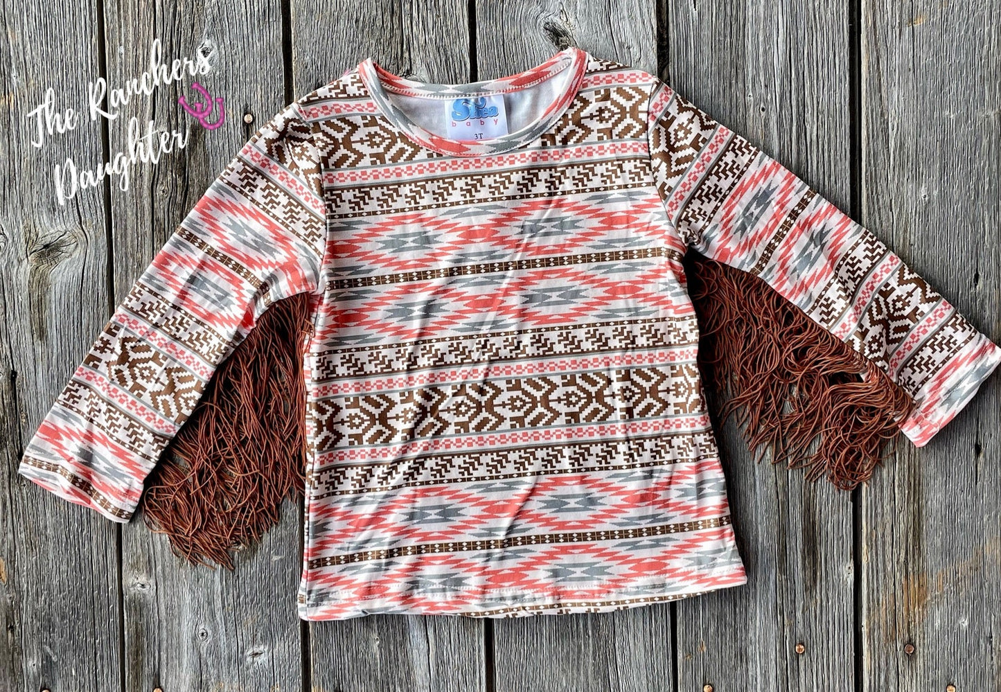 Shea Baby Brown Aztec Top