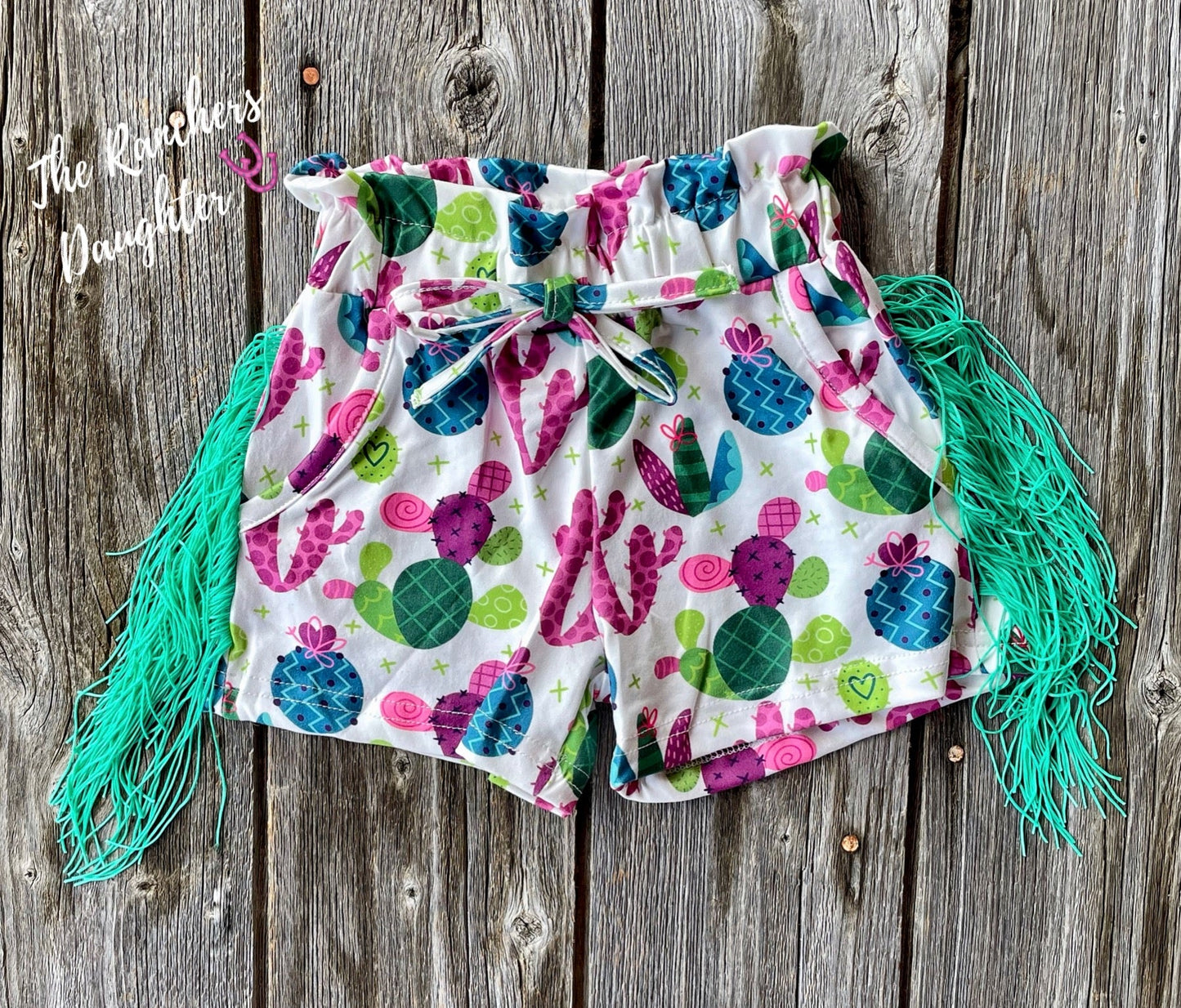 Shea Baby Cactus Fringe Shorts