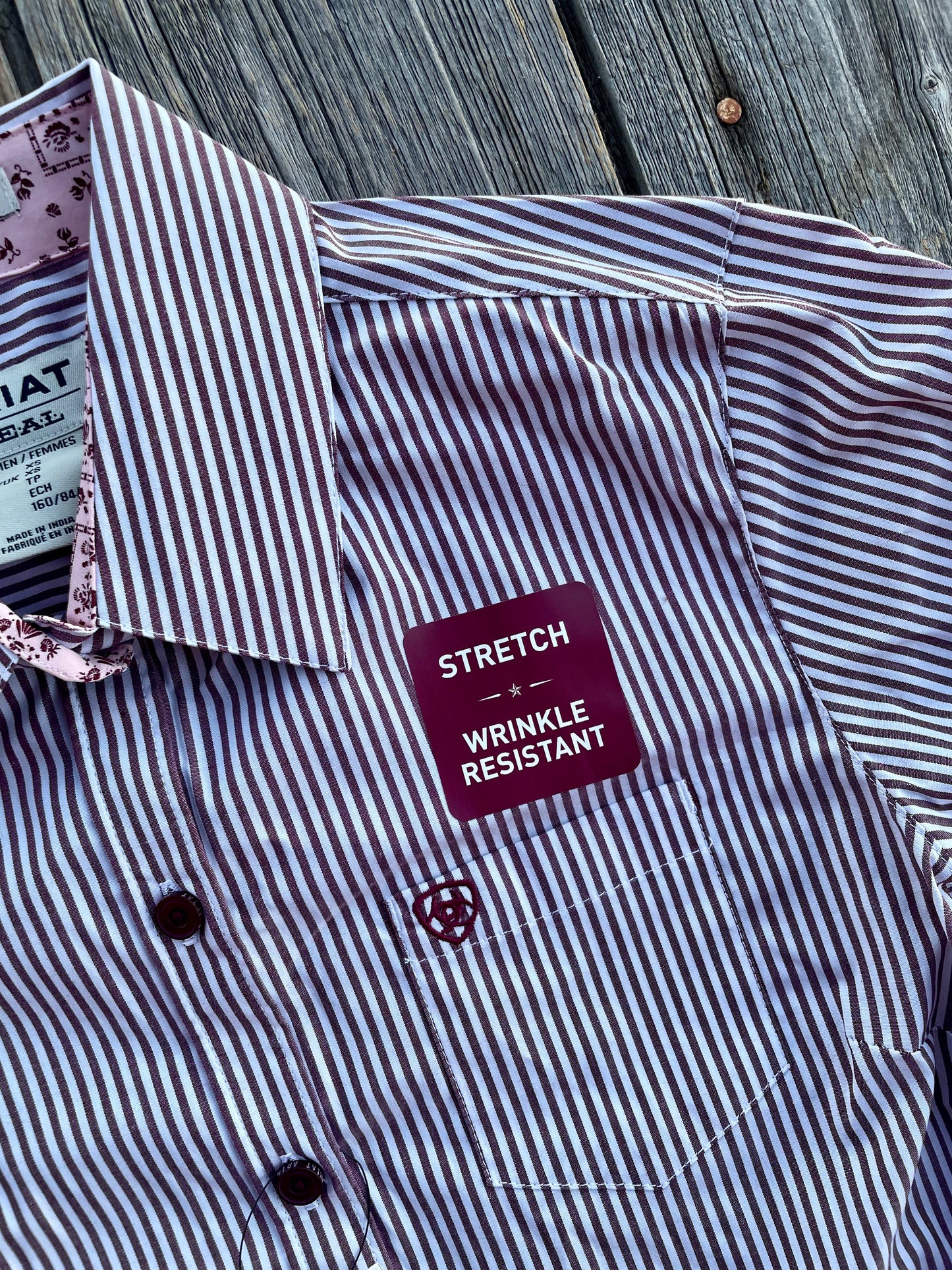 Ariat Women's Pomegranate/White Stripe Kirby Shirt