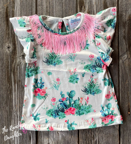 Shea Baby Cactus Fringe Top