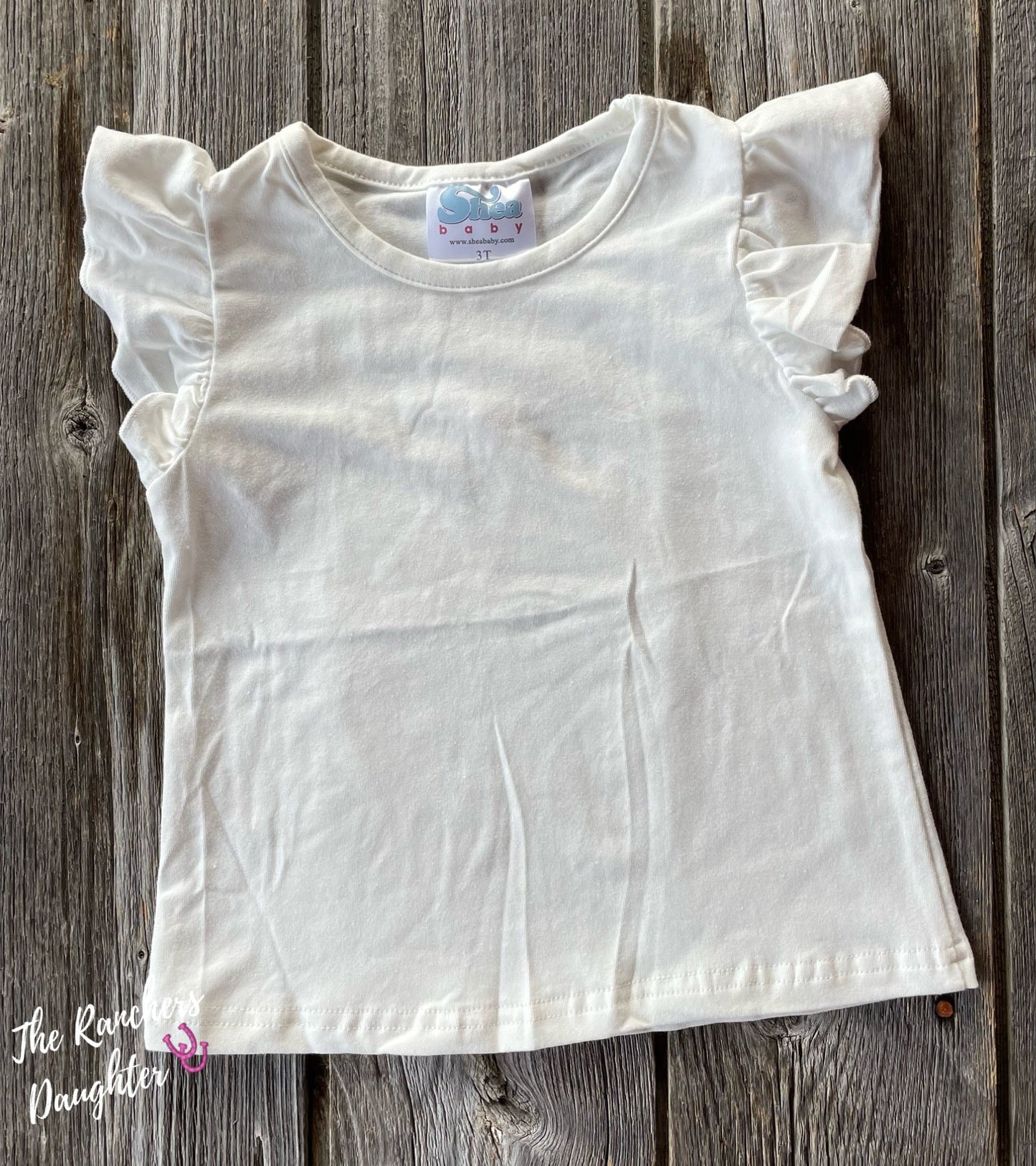 Shea Baby Cream Ruffle Top