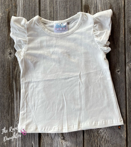 Shea Baby Cream Ruffle Top