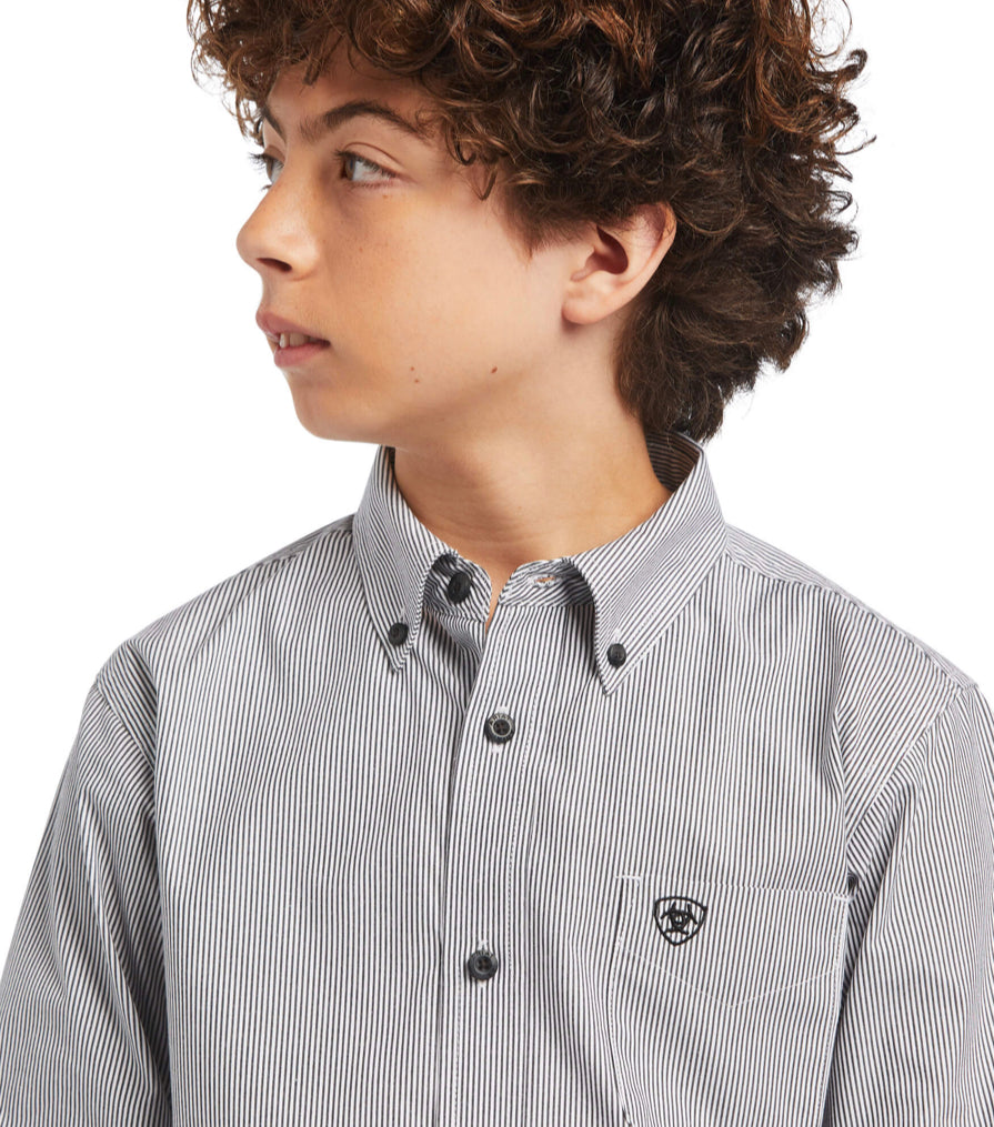 Ariat Boys Pro Series Dayne Mini Stripe Classic Fit Western Shirt