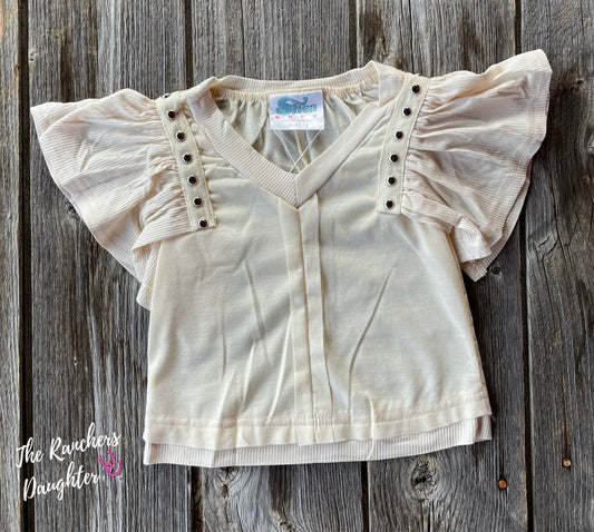 Shea Baby Stud Cream Toddler Top