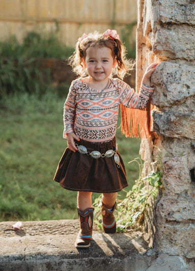 Shea Baby Brown Aztec Onesie