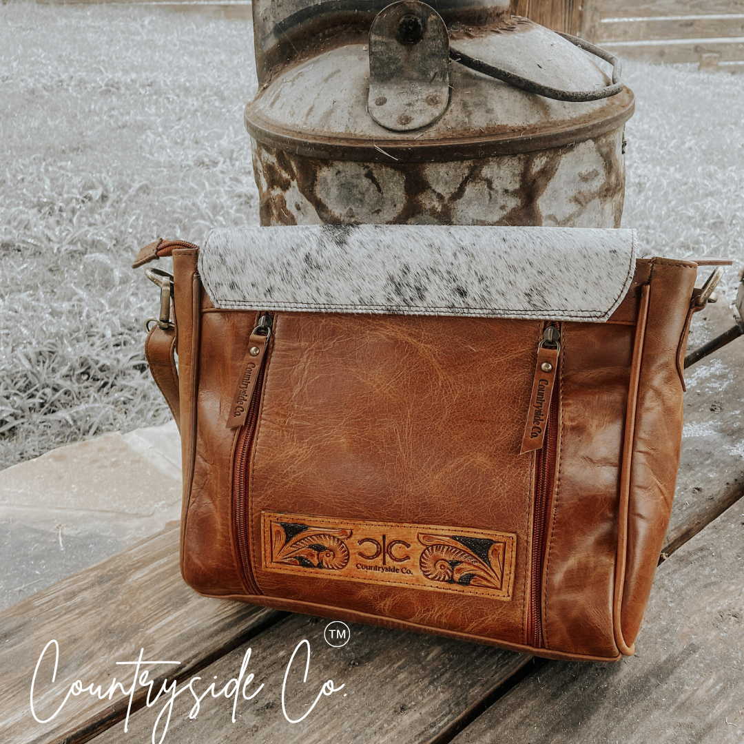 Magdalene Concealed Carry Cowhide Purse and Wallet BUNDLE
