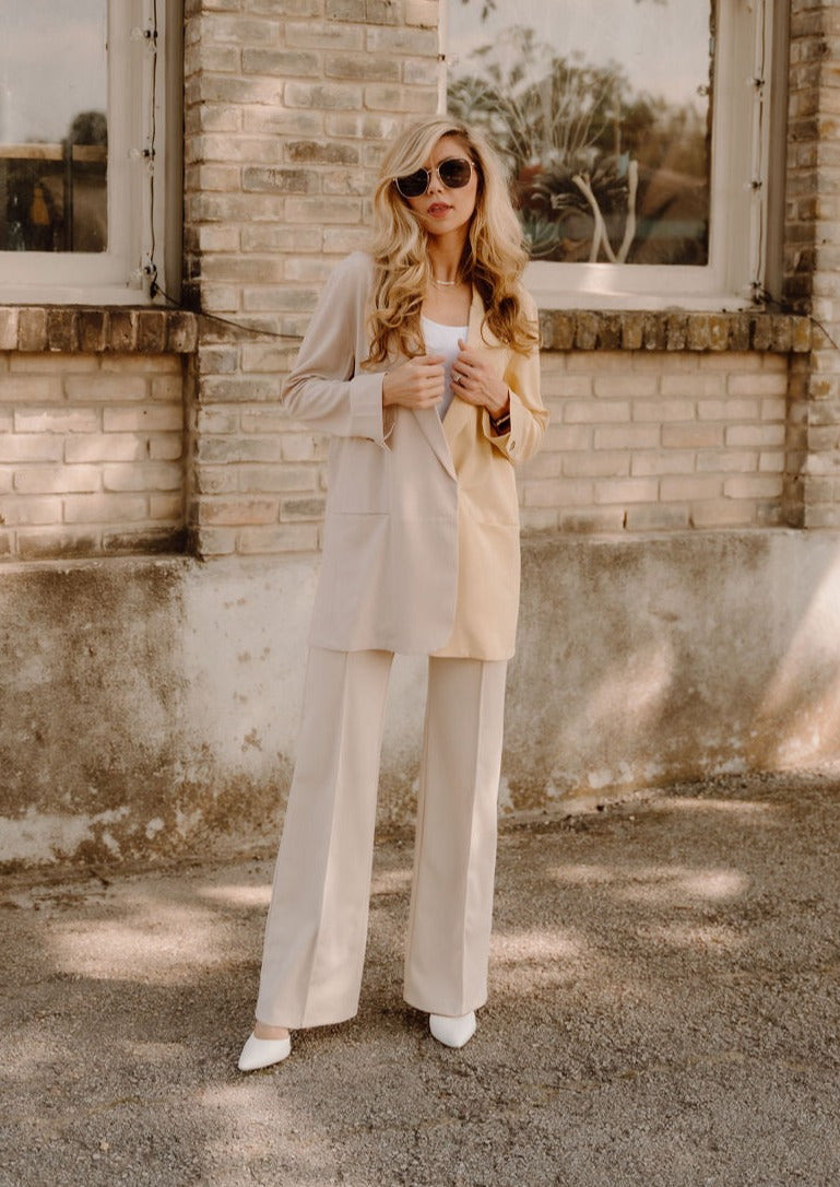 The Zoey Trouser in Cream
