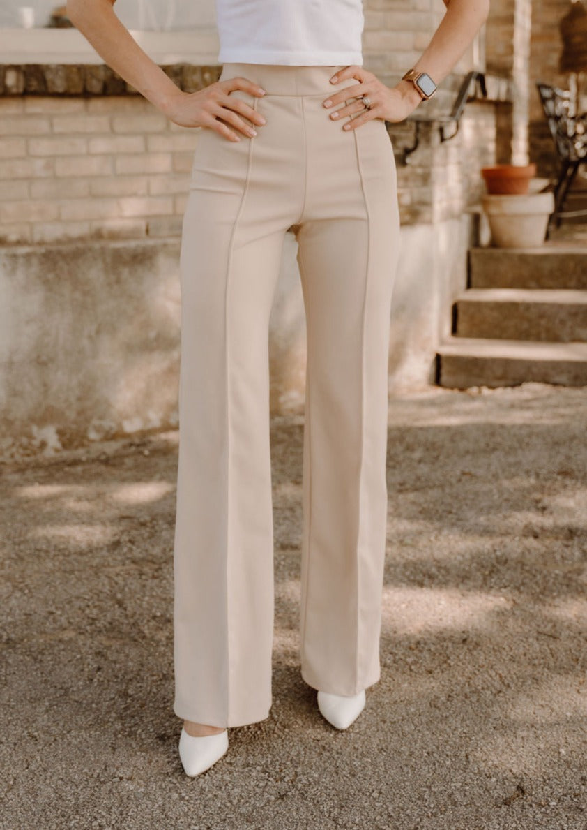The Zoey Trouser in Cream