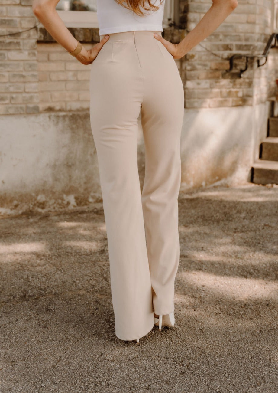 The Zoey Trouser in Cream